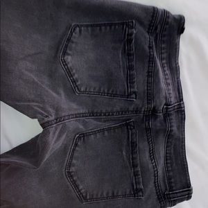 Distressed black jeans